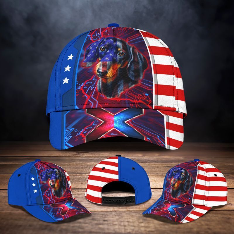 Dashshund Happy Independence Day Trucker Hats Custom Hats Gifts For Men & Women