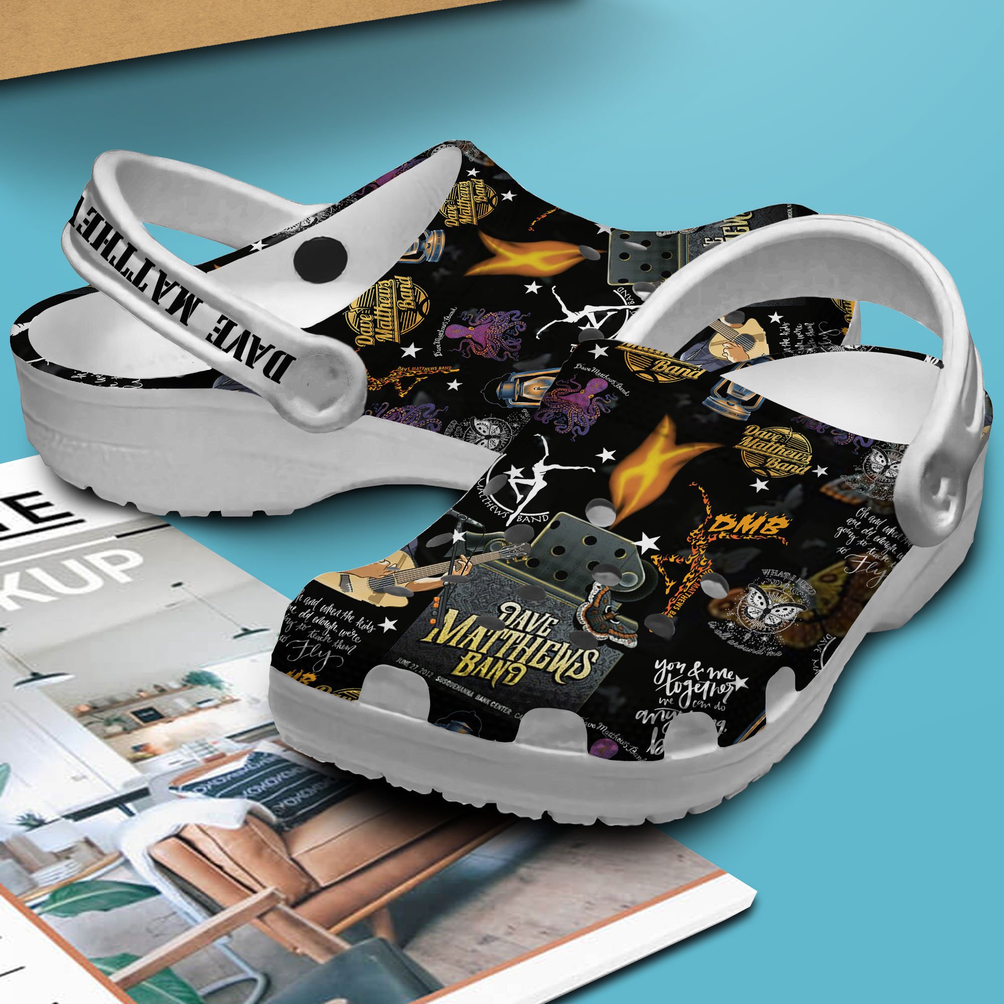 Dave Matthews Band Music Crocs Crocband Clogs Shoes Comfortable For Men Women and Kids - Image 2