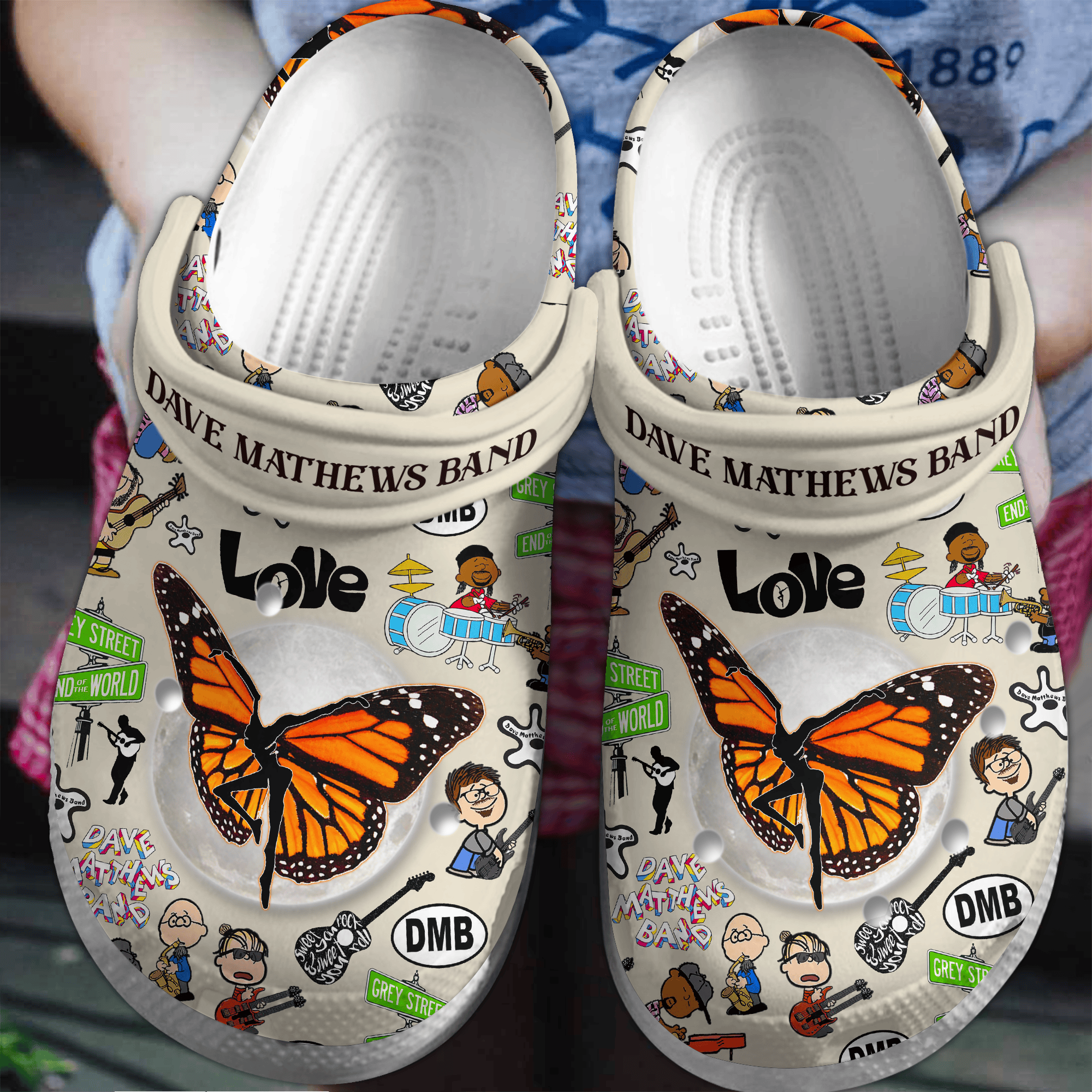 Dave Matthews Band Music Crocs Crocband Clogs Shoes Comfortable For Men Women and Kids