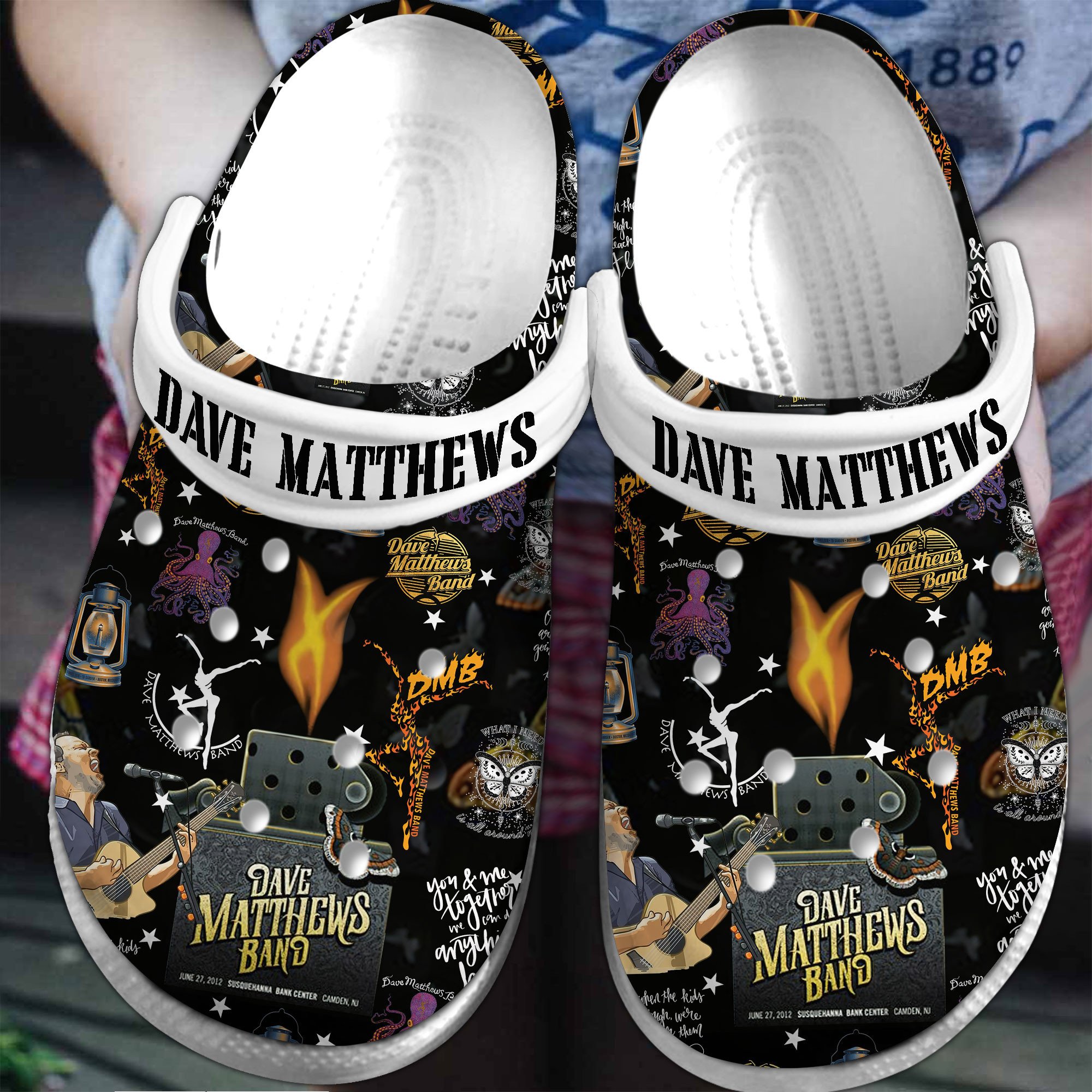 Dave Matthews Band Music Crocs Crocband Clogs Shoes Comfortable For Men Women and Kids