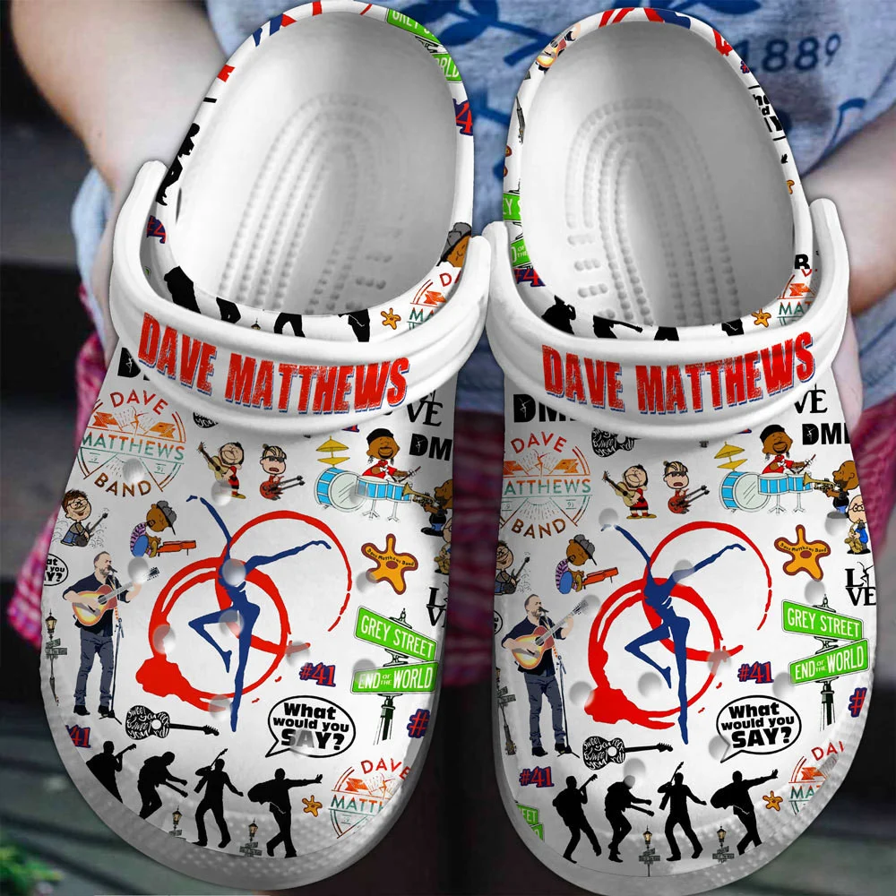 Dave Matthews Band Music Crocs Crocband Clogs Shoes Comfortable For Men Women and Kids