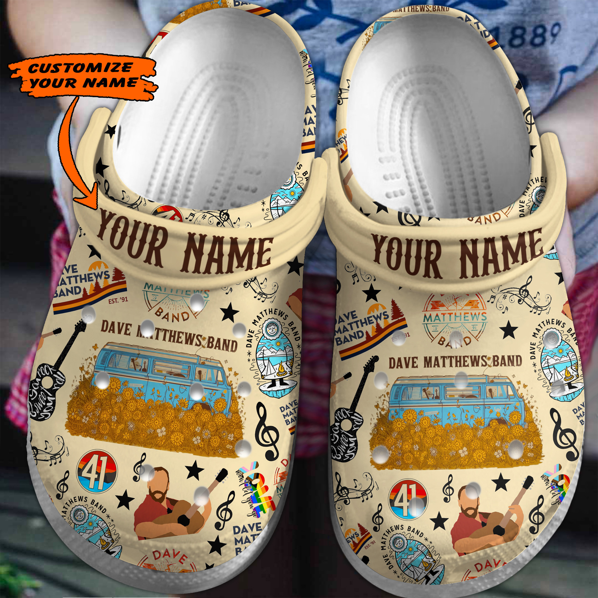 Dave Matthews Band Music Crocs Crocband Clogs Shoes Comfortable For Men Women and Kids