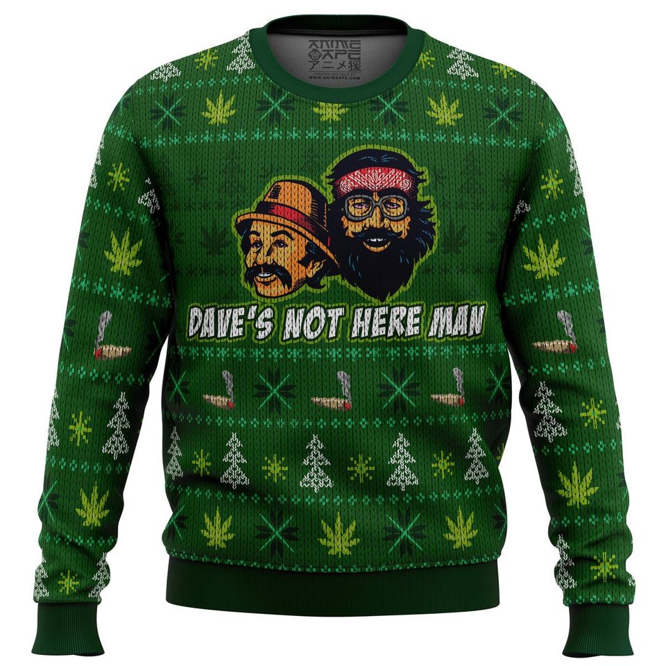 Dave's Not Here Man Ugly Christmas Sweater
