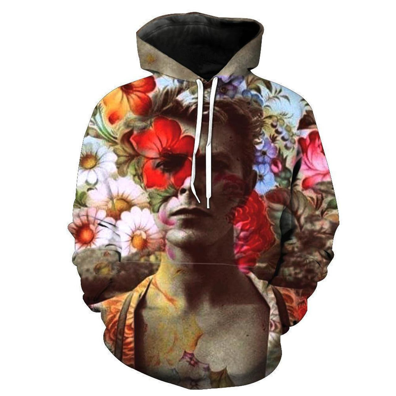 David Bowie Flower 3D All Over Print Hoodie, Zip Hoodie