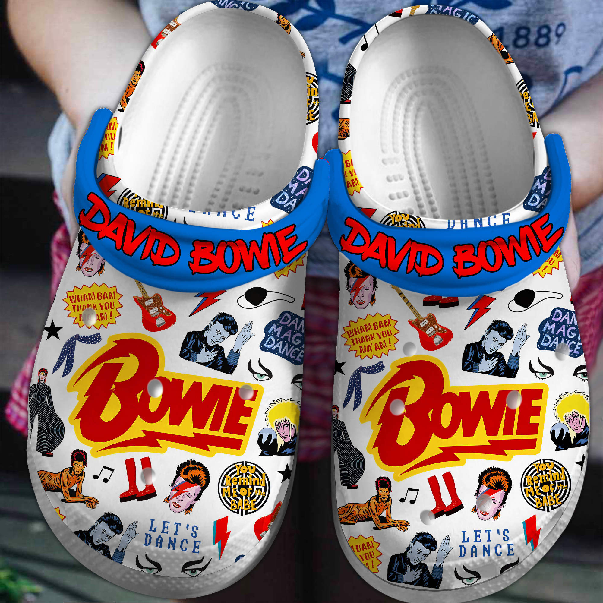 David Bowie Music Crocs Crocband Clogs Shoes Comfortable For Men Women and Kids