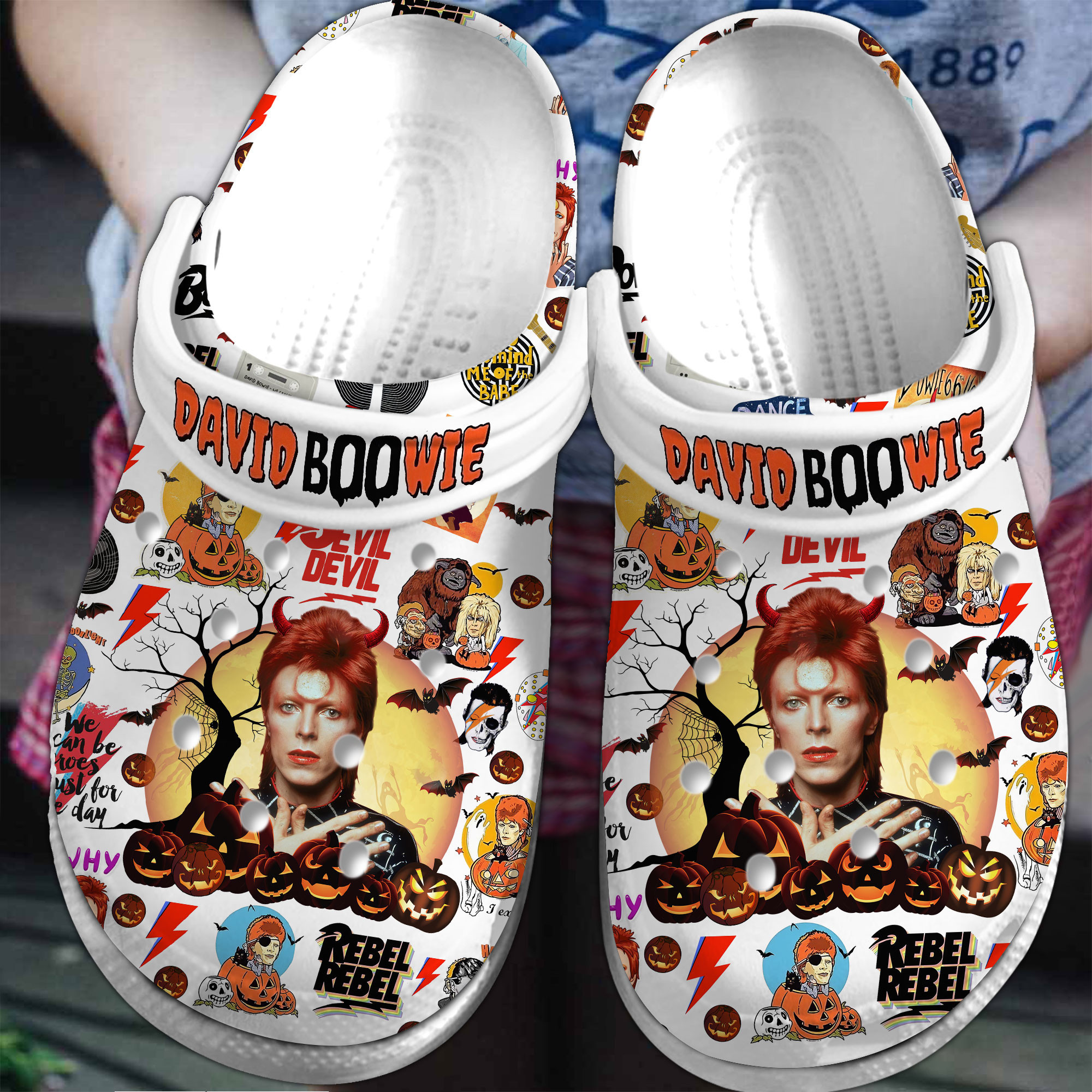 David Bowie Music Crocs Crocband Clogs Shoes Comfortable For Men Women and Kids