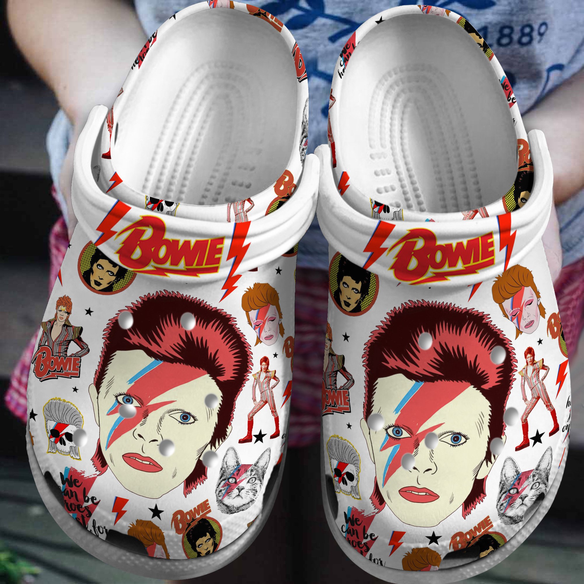David Bowie Music Crocs Crocband Clogs Shoes Comfortable For Men Women and Kids