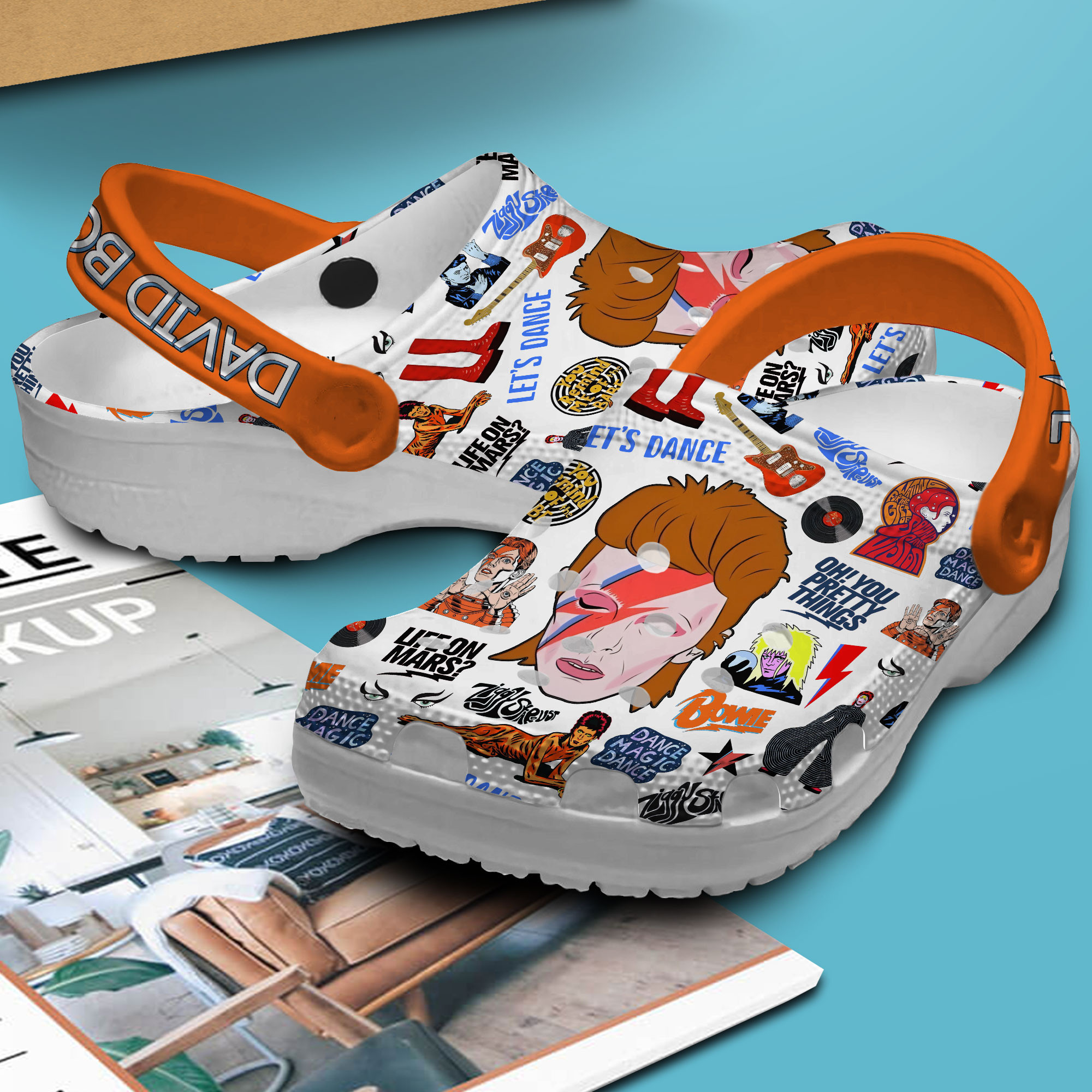 David Bowie Music Crocs Crocband Clogs Shoes Comfortable For Men Women and Kids - Image 3