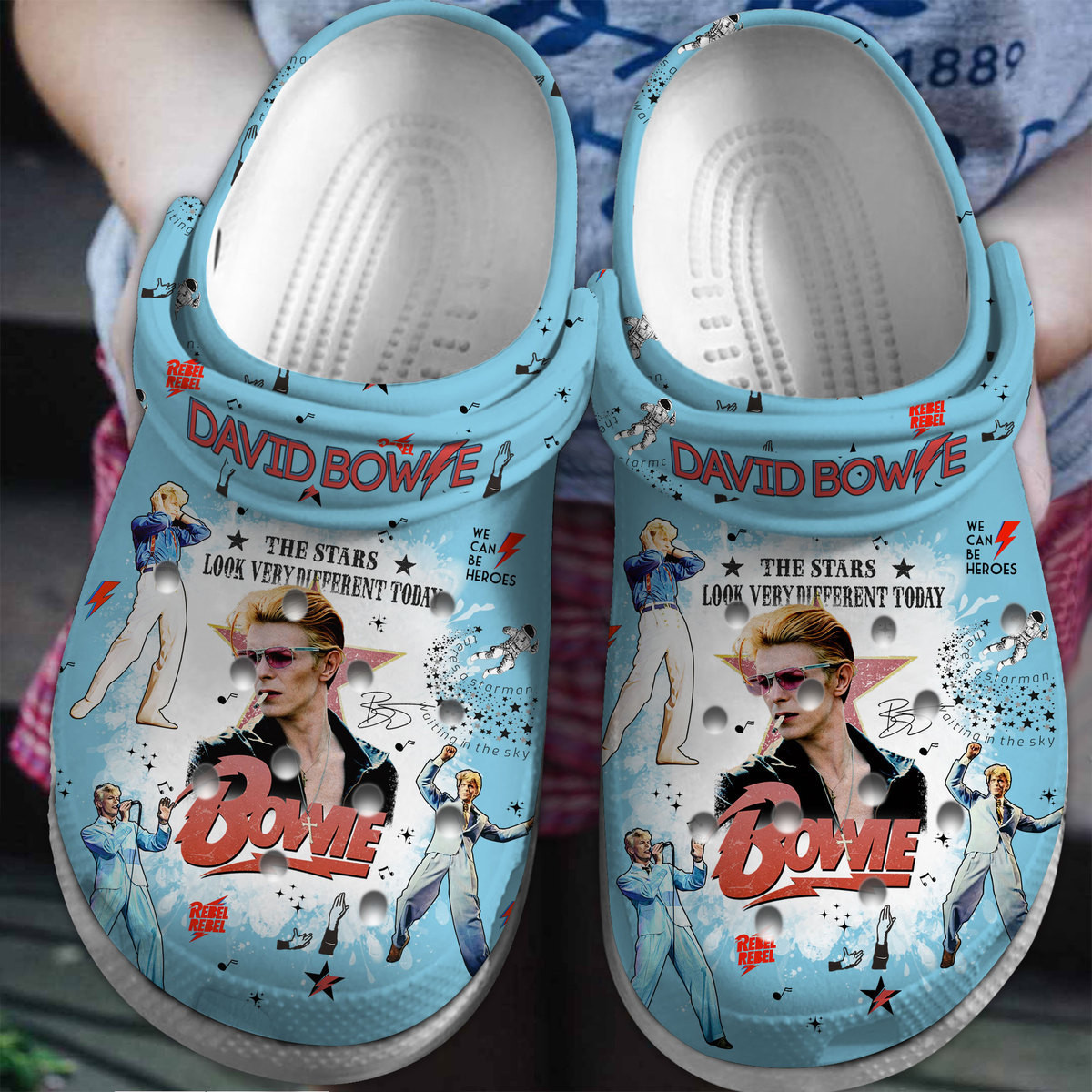 David Bowie Music Crocs Crocband Clogs Shoes Comfortable For Men Women and Kids