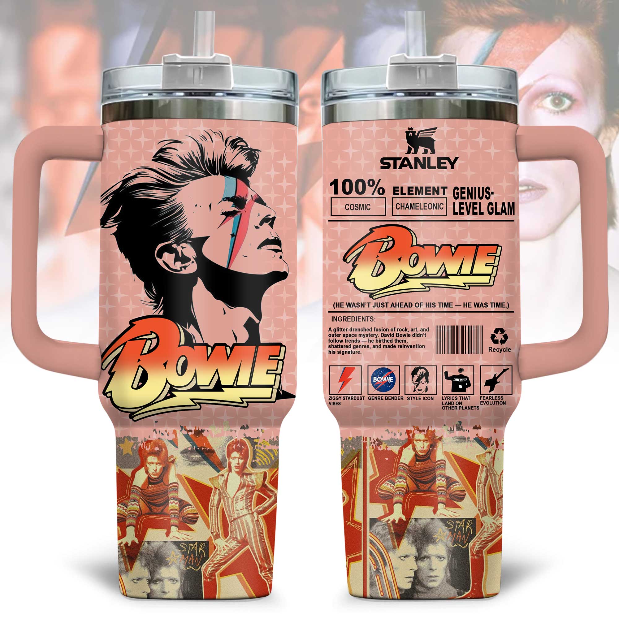 David Bowie Music Custom Stanley Cup 40 oz 30 oz Tumbler With HandleTVC2301174