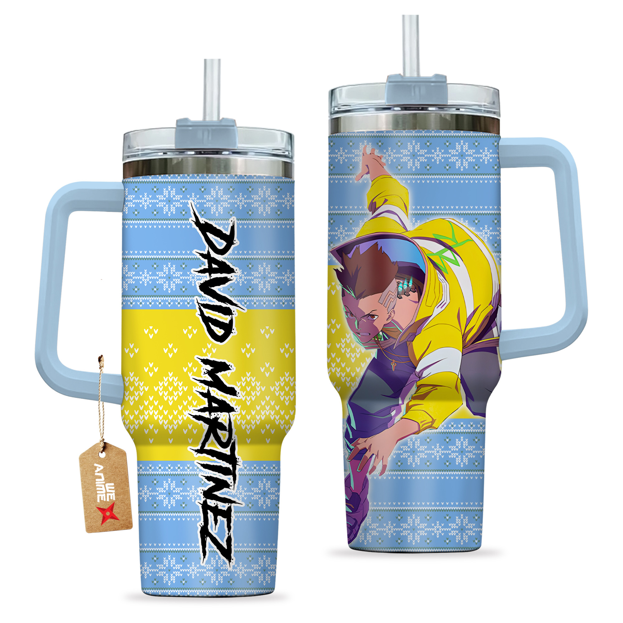David Martinez Cyberpunk Anime Custom Stanley Cup 40 oz 30 oz Tumbler With HandleTVC2301165 - Image 2