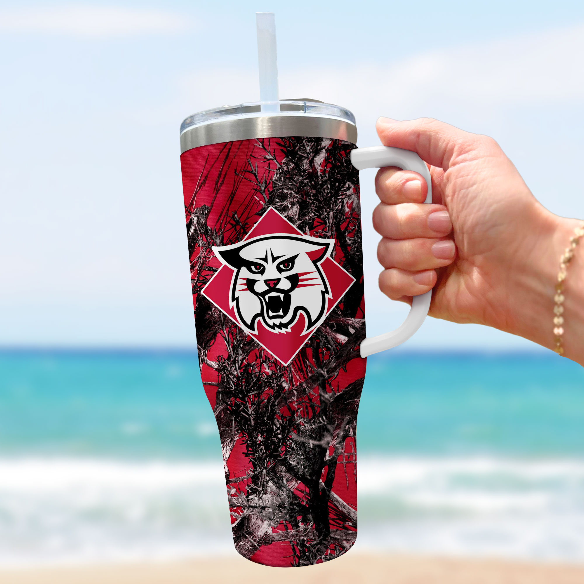 Davidson Wildcats NCAA Hunting Custom Stanley Cup 40 oz 30 oz Tumbler With HandleTVC230115 - Image 3