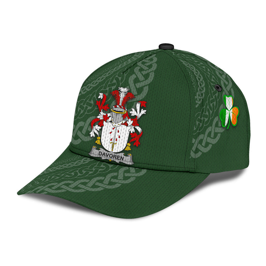 Davoren Coat Of Arms - Irish Family Crest St Patrick's Day Hat Classic Cap Trucker Hats Custom Hats Gifts For Men & Women