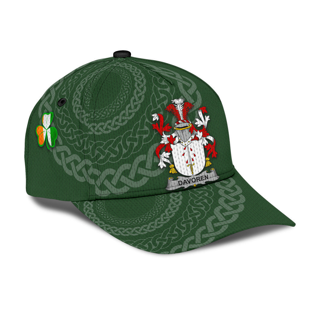 Davoren Coat Of Arms - Irish Family Crest St Patrick's Day Hat Classic Cap Trucker Hats Custom Hats Gifts For Men & Women