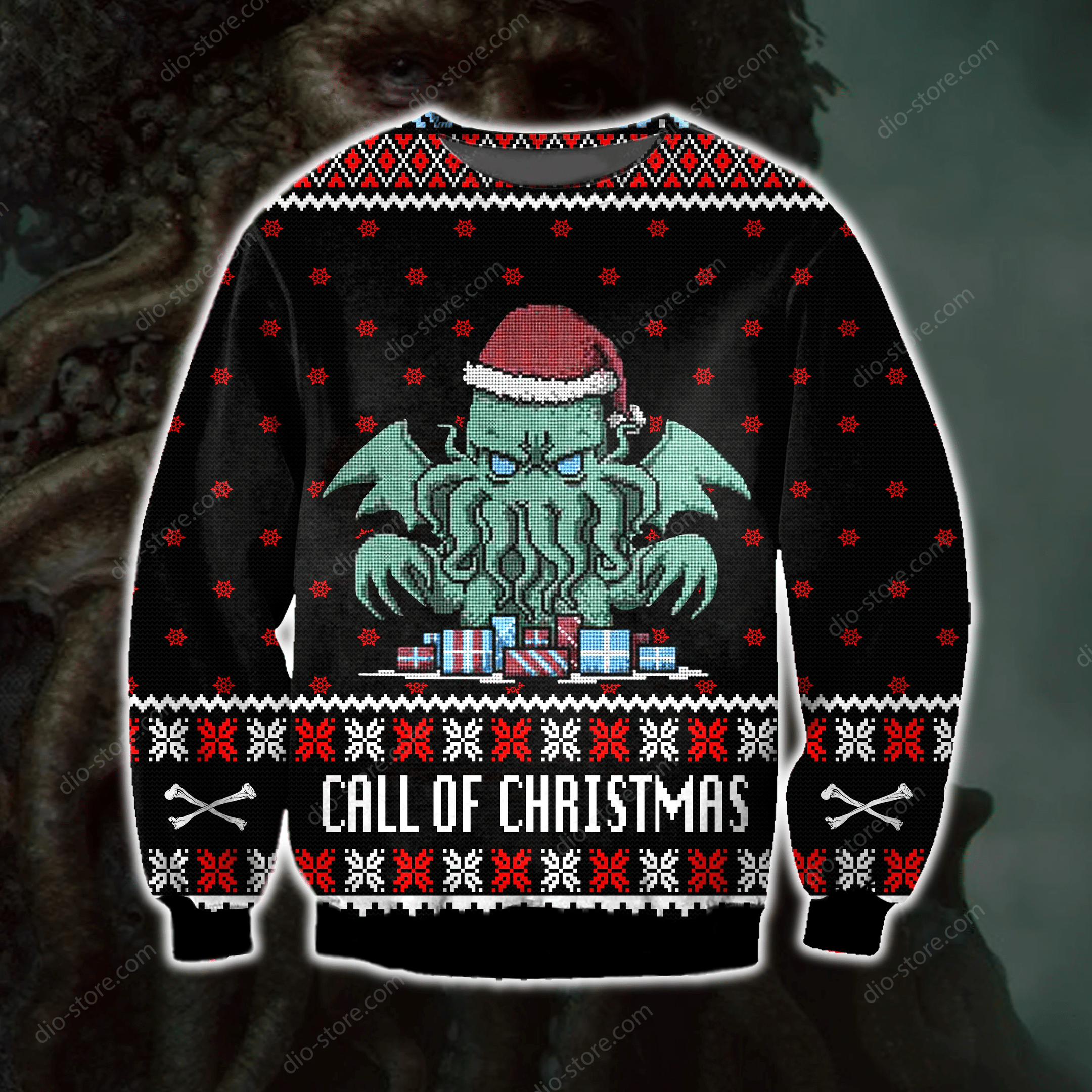 Davy Jones Knitting Pattern 3D Print Ugly Christmas Sweater Adult 3D Funny Matching for family