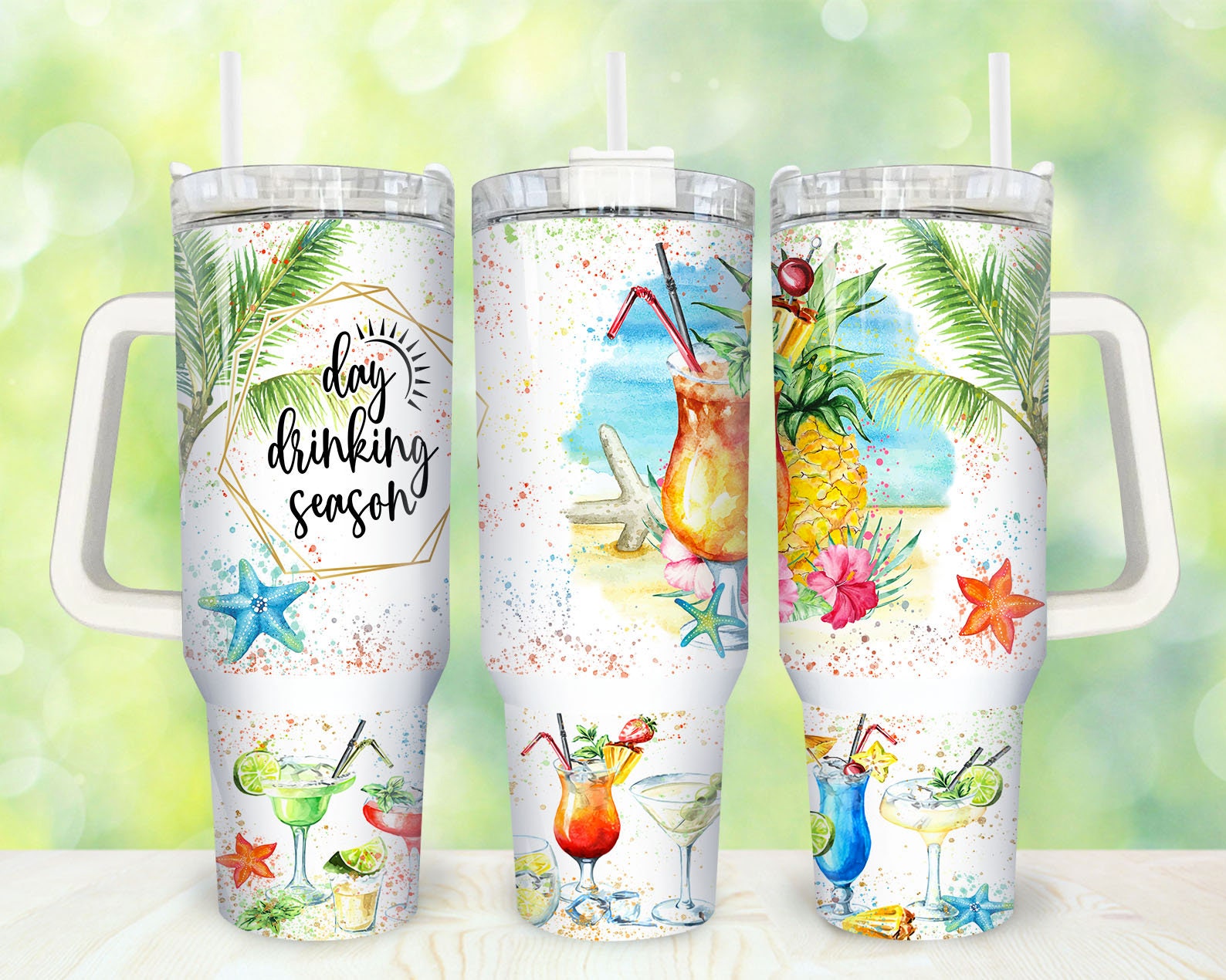 Day Drinking Season Custom Stanley Cup 40 oz 30 oz Tumbler With HandleTVC2301862