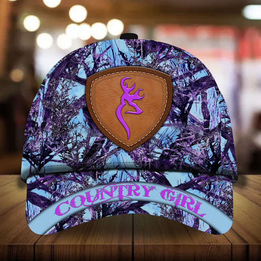 Day of Earth Country Girl Hunting Hats 3D Multicolor Pattern Trucker Hats Custom Hats Gifts For Men & Women