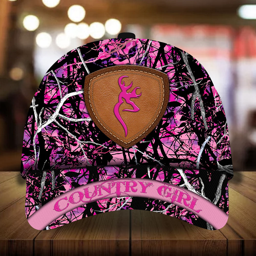 Day of Earth Country Girl Hunting Hats 3D Multicolor Pattern Trucker Hats Custom Hats Gifts For Men & Women
