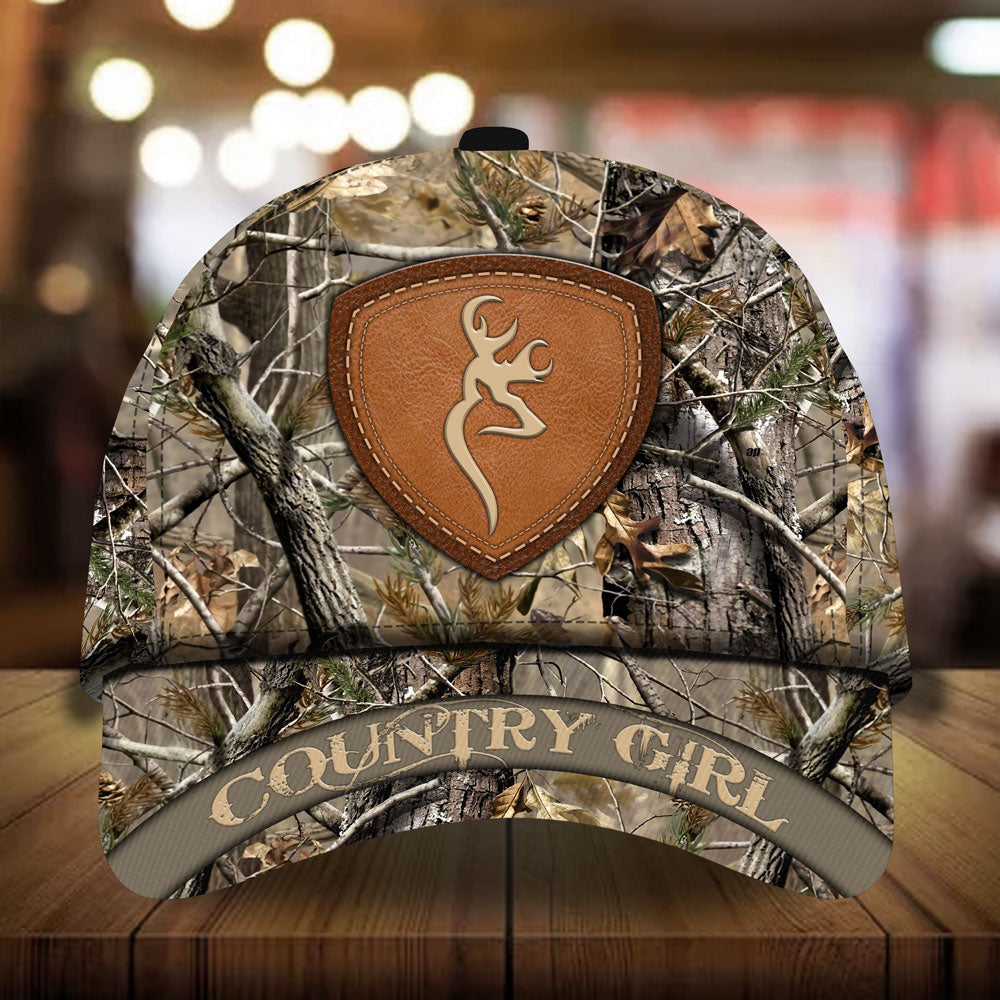 Day of Earth Country Girl Hunting Hats 3D Multicolor Pattern Trucker Hats Custom Hats Gifts For Men & Women