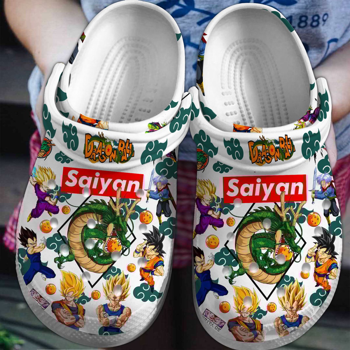 DBZ Saiyan Anime Cartoon Crocs Crocband Clogs Shoes Comfortable For Men Women and Kids