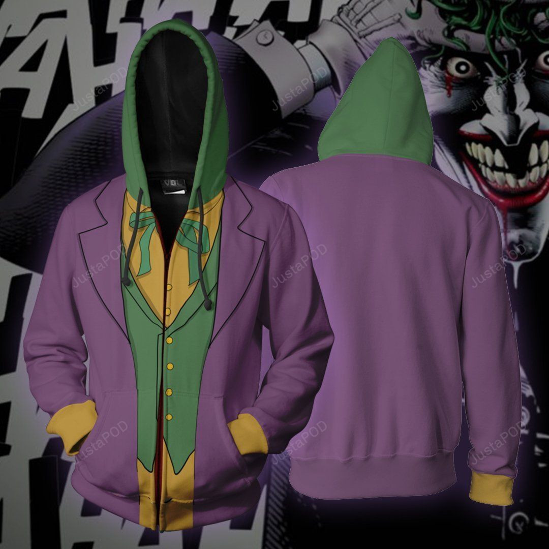 DC COMICS ' Killing Joke Joker Cosplay 3D All Over Print Hoodie, Zip Hoodie