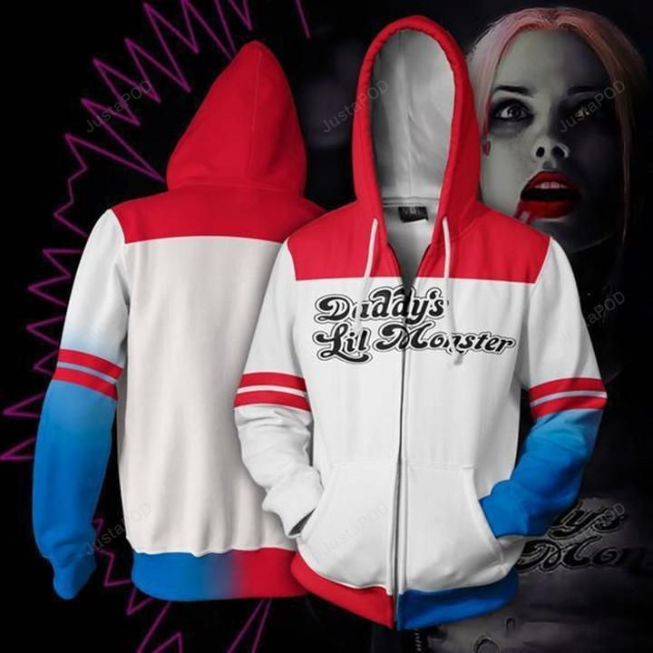 DC Comics Suicide Squad Harley Quinn Anime 3D All Over Print Hoodie, Zip Hoodie