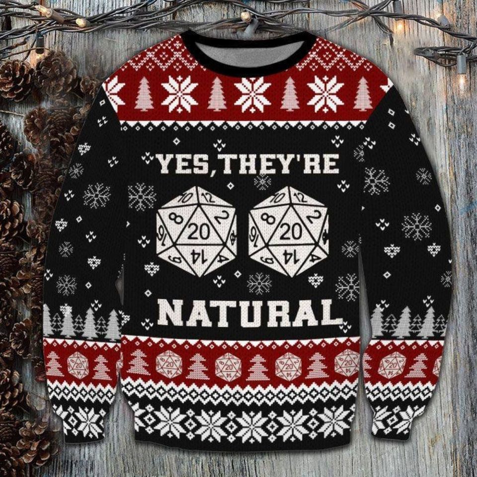 DD Yes, They're Natural Ugly Christmas Sweater