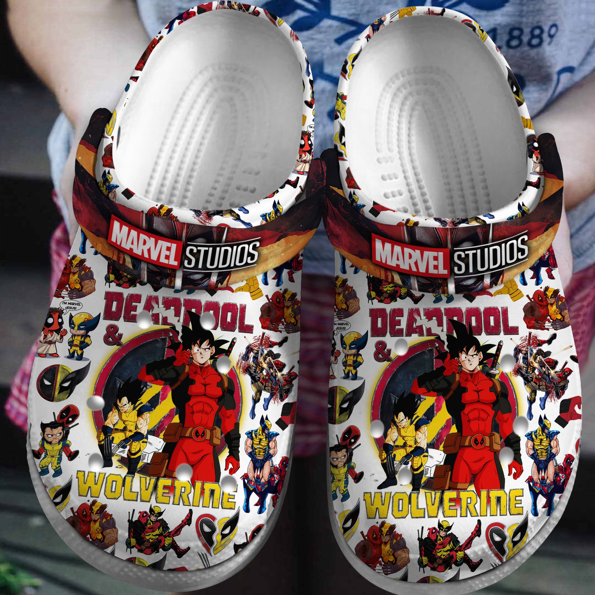 Deadpool And Wolverine Movie Crocs Crocband Clogs Shoes Comfortable For Men Women and Kids