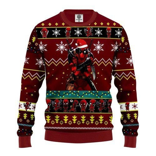 Deadpool For Unisex Ugly Christmas Sweater Adult 3D Funny Matching for family