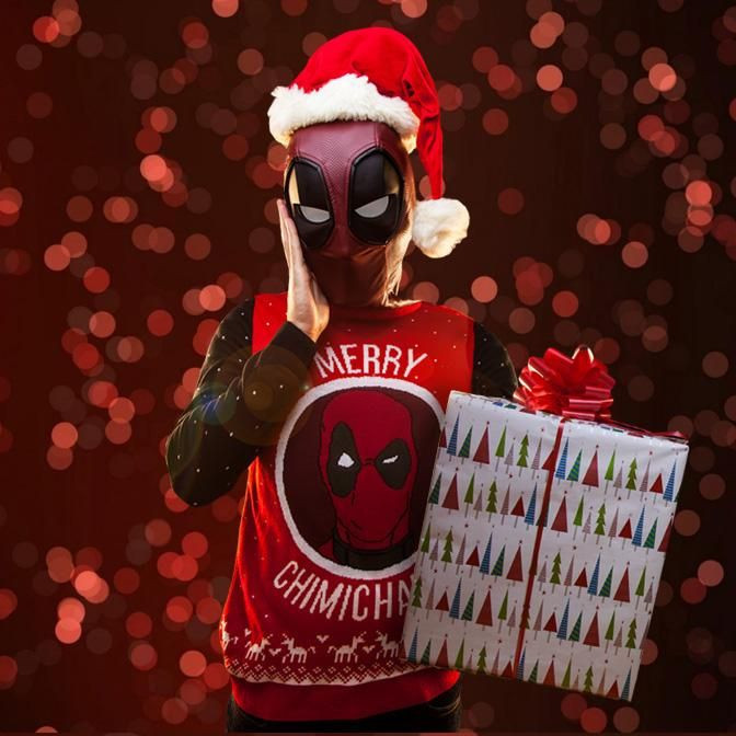 Deadpool Merry Chimichanga For Unisex Ugly Christmas Sweater Adult 3D Funny Matching for family