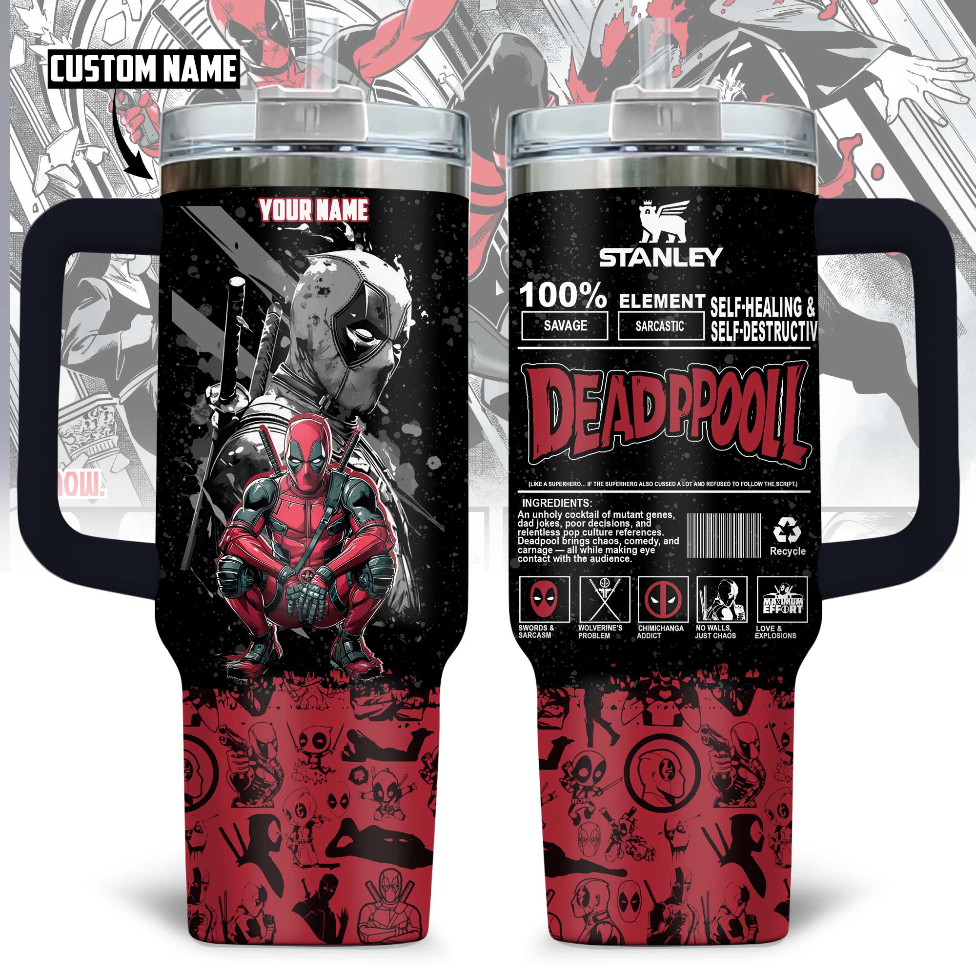 Deadpool Movies Custom Stanley Cup 40 oz 30 oz Tumbler With HandleTVC2301172