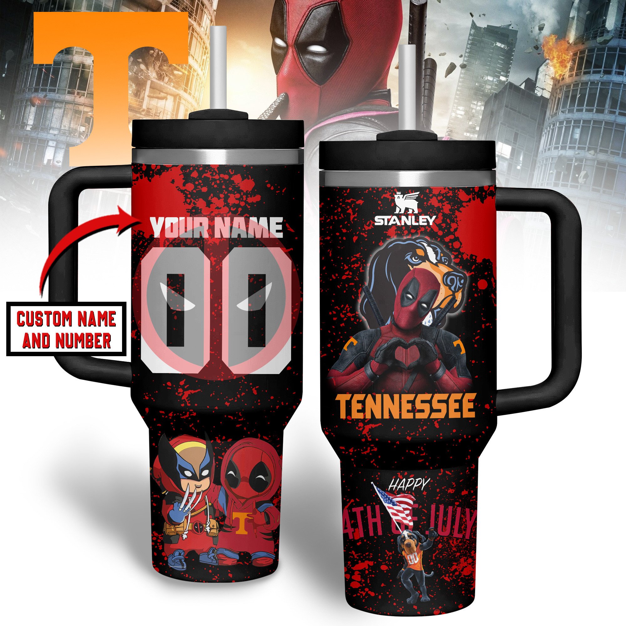Deadpool Wolverine Movies Custom Stanley Cup 40 oz 30 oz Tumbler With HandleTVC2301216