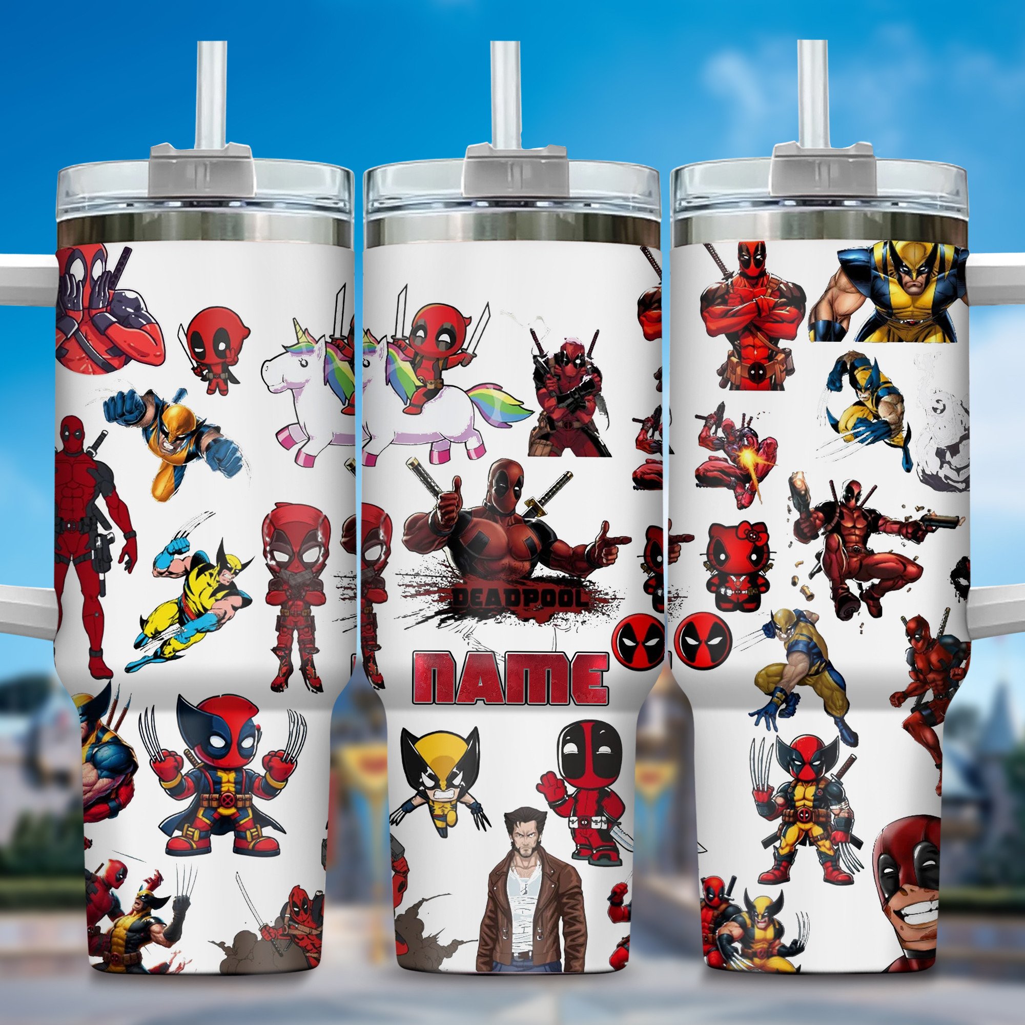 Deadpool Wolverine Movies Custom Stanley Cup 40 oz 30 oz Tumbler With HandleTVC2301362