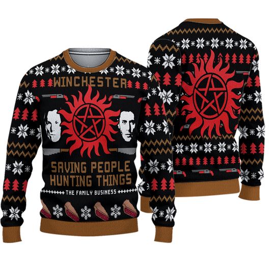 Dean Winchester Supernatural Ugly Christmas Ugly Sweater