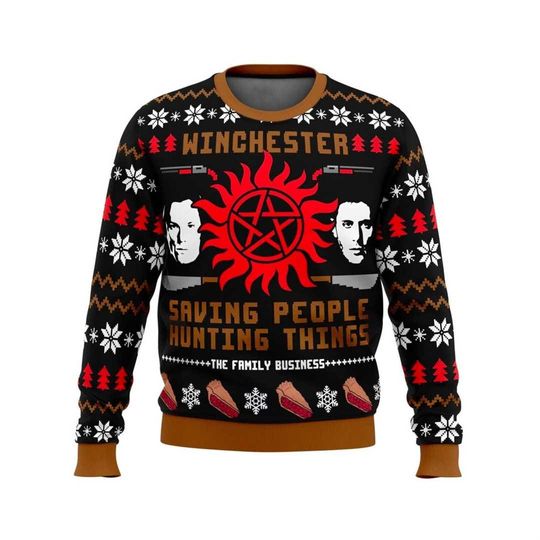 Dean Winchester Supernatural Ugly Sweater, Supernatural Ugly Christmas Sweater - Image 4