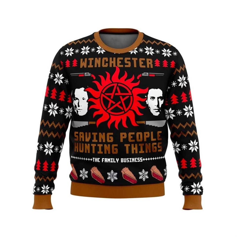 Dean Winchester Supernatural Ugly Sweater, Supernatural Ugly Christmas Sweater