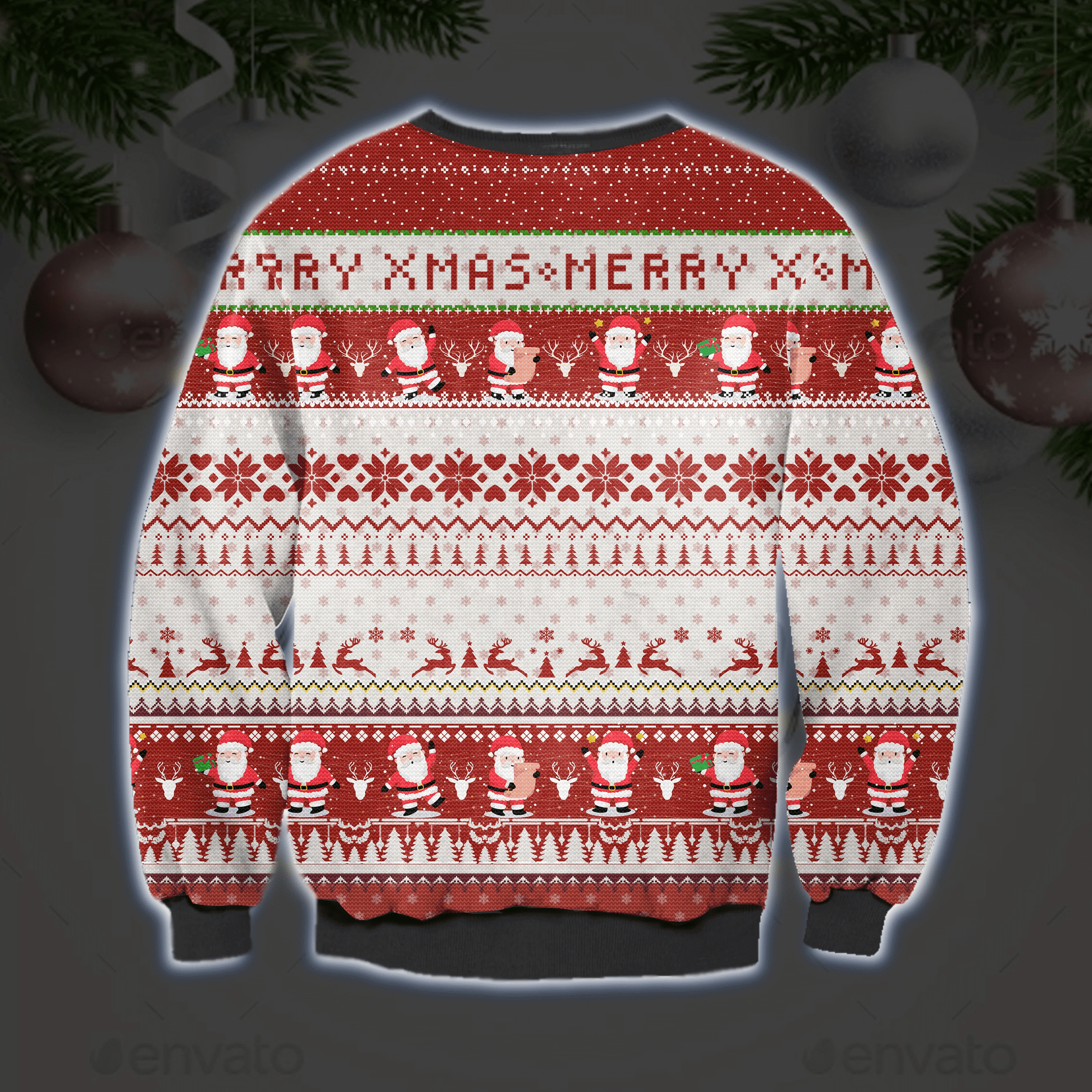 Dear Santa, I'Ve Been A Good Boy Ugly Christmas Sweater Adult 3D Funny Matching for family - Image 2