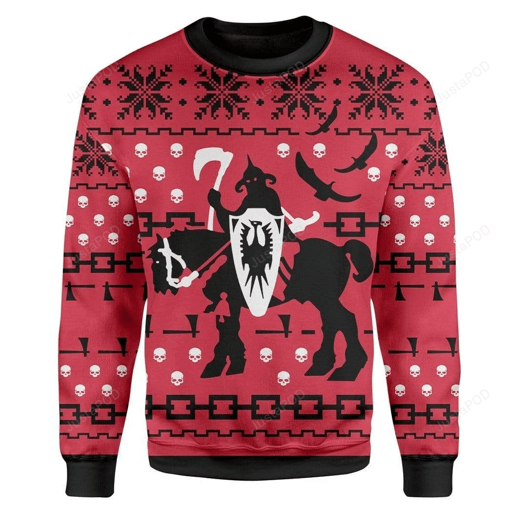 Death Dealer Ugly Christmas Sweater Adult 3D Funny Matching for family