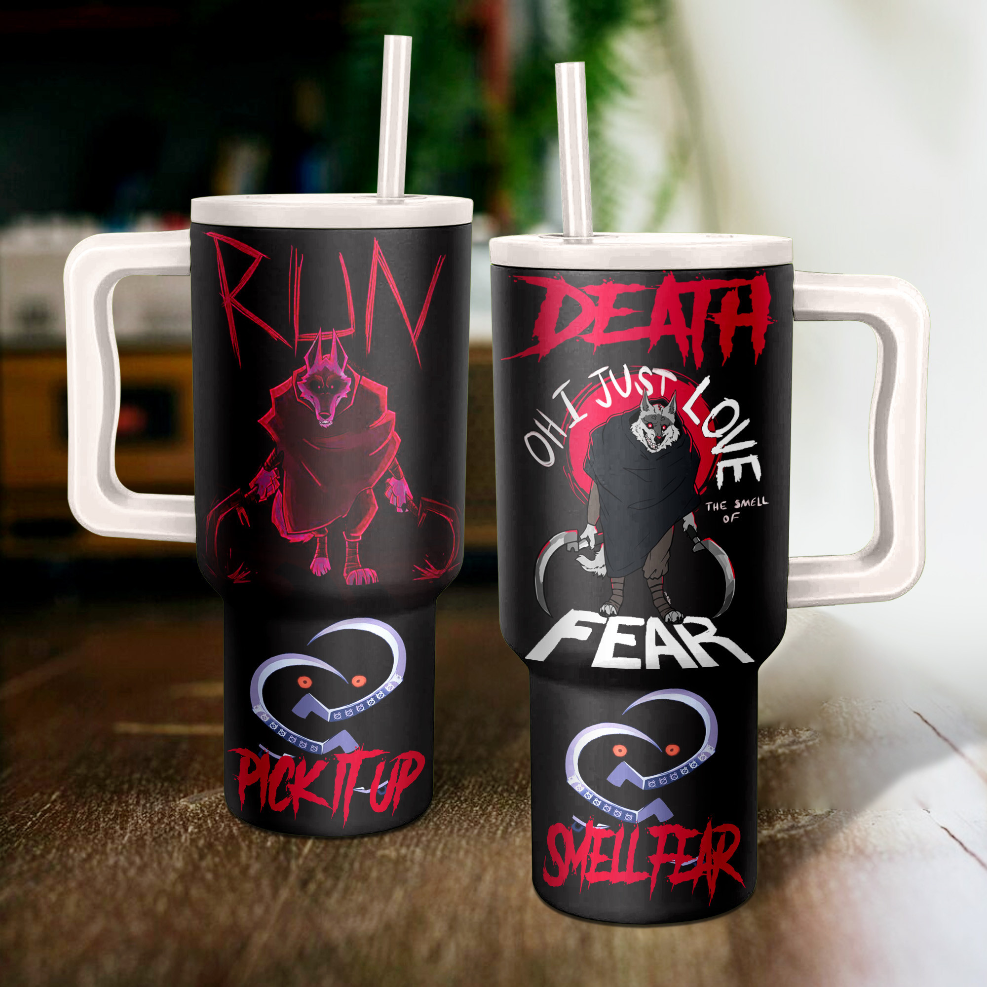Death The Wolf Puss In Boots Cartoon Custom Stanley Cup 40 oz 30 oz Tumbler With HandleTVC2301152