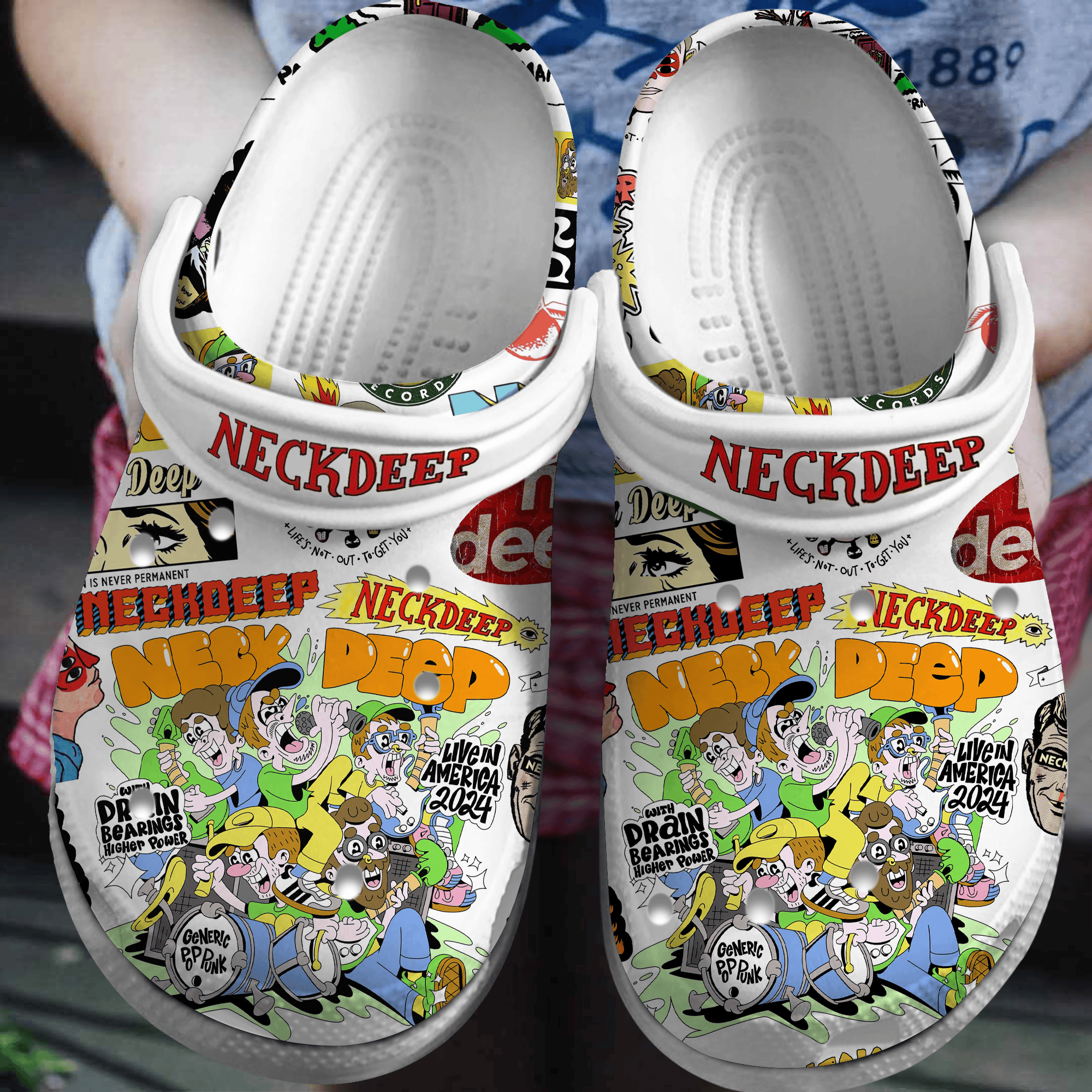 Deep Purple Music Crocs Crocband Clogs Shoes Comfortable For Men Women and Kids