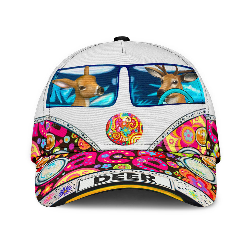 Deer Classic Cap, Gift for Deer Lovers, Hunting Lovers, Gift for Hippie Life, Hippie Lovers Trucker Hats Custom Hats Gifts For Men & Women