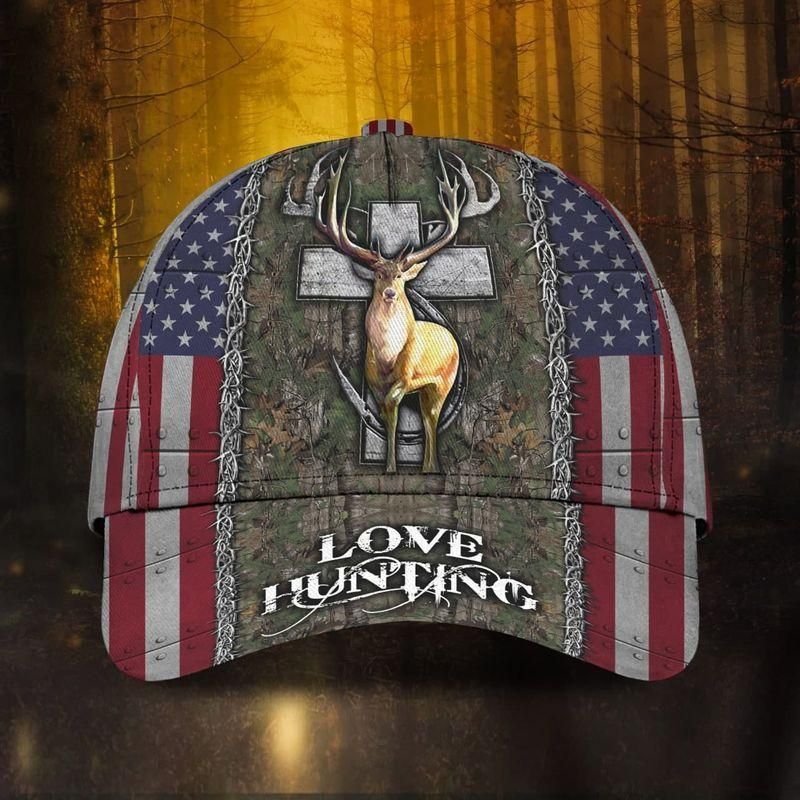 Deer Cross Classic Cap Baseball Cap For Hunting Lovers Trucker Hats Custom Hats Gifts For Men & Women