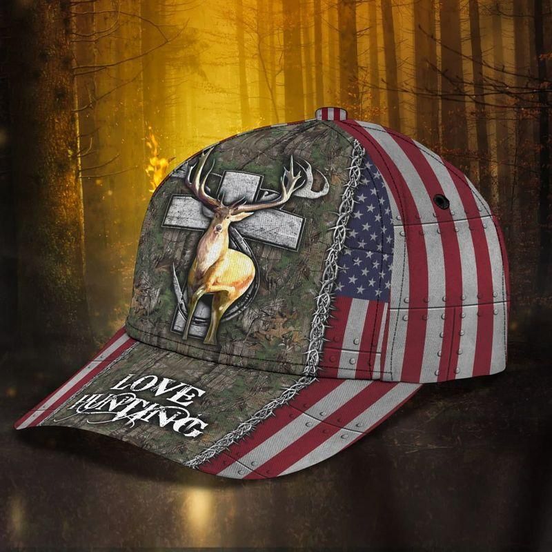 Deer Cross Classic Cap Baseball Cap For Hunting Lovers Trucker Hats Custom Hats Gifts For Men & Women