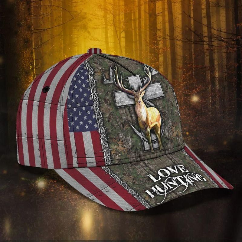 Deer Cross Classic Cap Baseball Cap For Hunting Lovers Trucker Hats Custom Hats Gifts For Men & Women