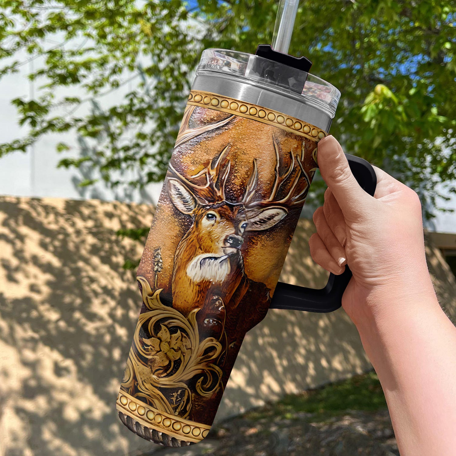 Deer Head Custom Stanley Cup 40 oz 30 oz Tumbler With HandleTVC2301729