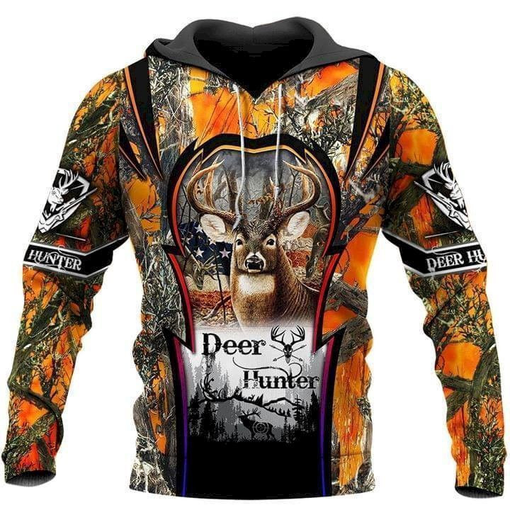 Deer Hunter Forest For Hunting Lover 3D All Over Print Hoodie, Zip Hoodie
