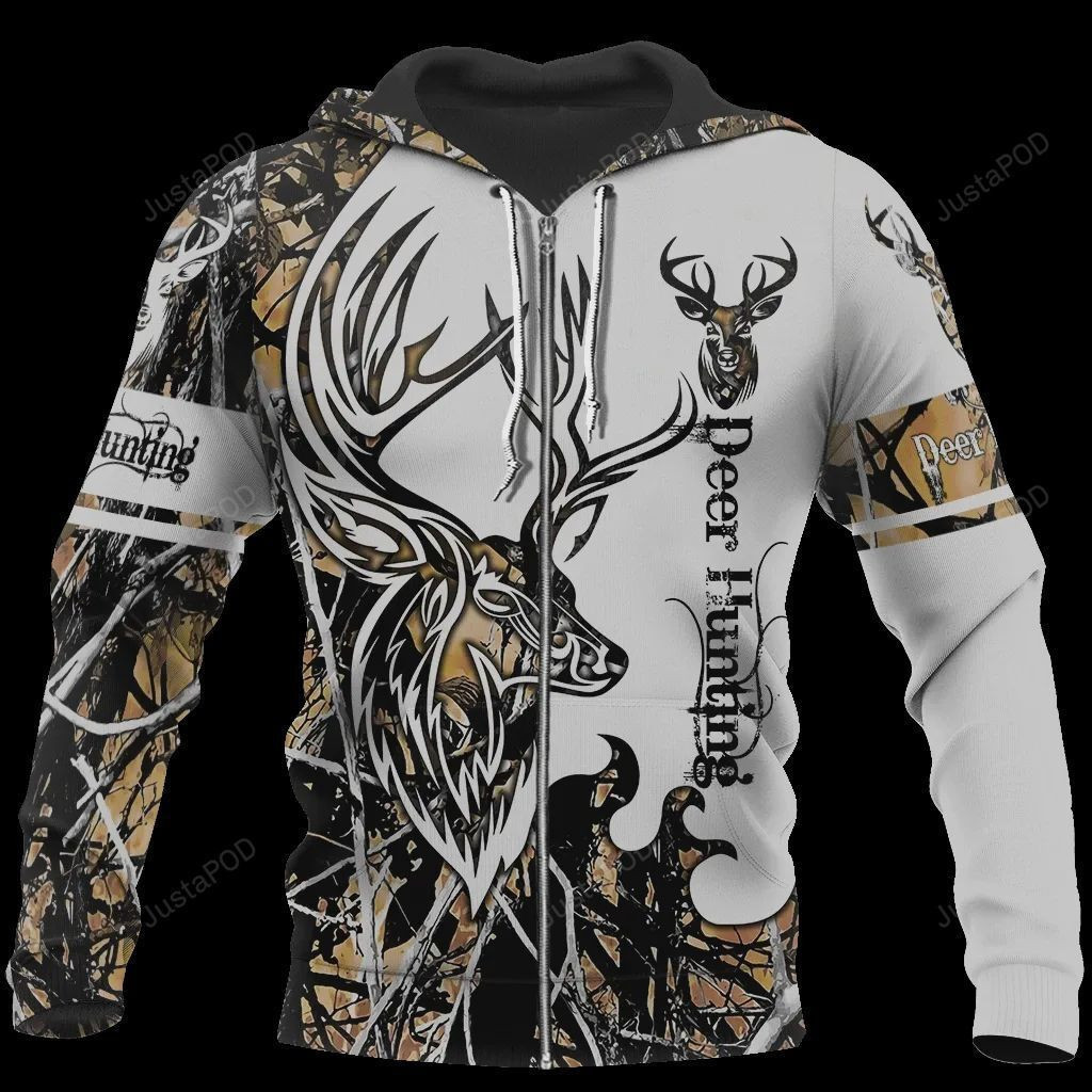Deer Hunting 3D All Over Print Hoodie, Zip Hoodie