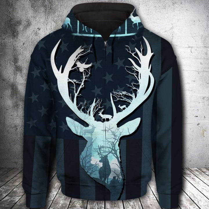 Deer Hunting 3D All Over Print Hoodie, Zip Hoodie