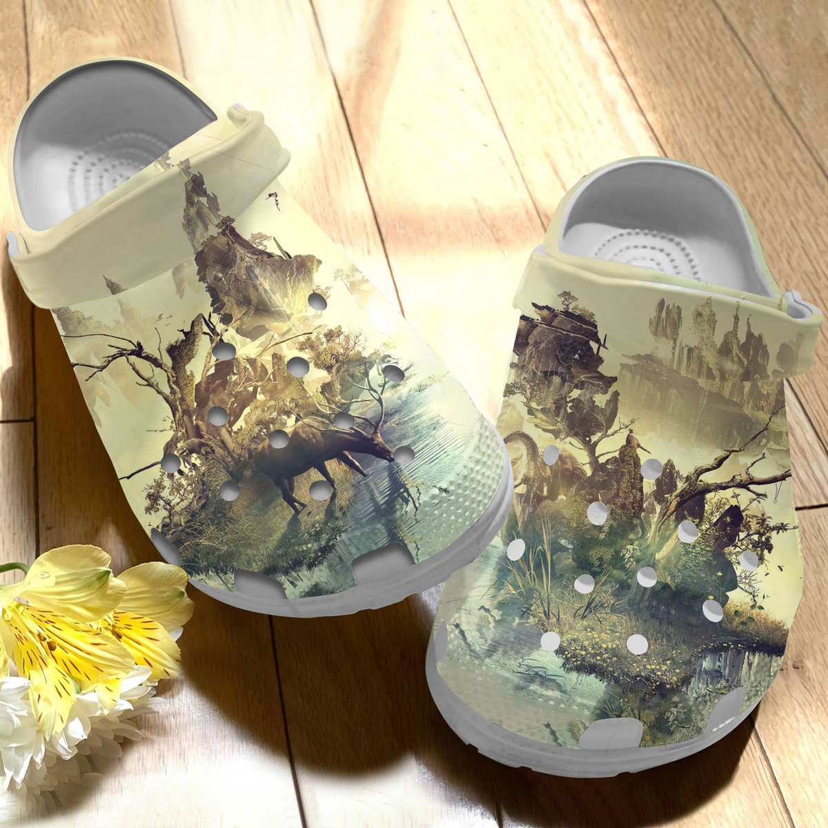 Deer Hunting Animal Crocs Crocband Clogs Shoes Comfortable For Men Women and Kids