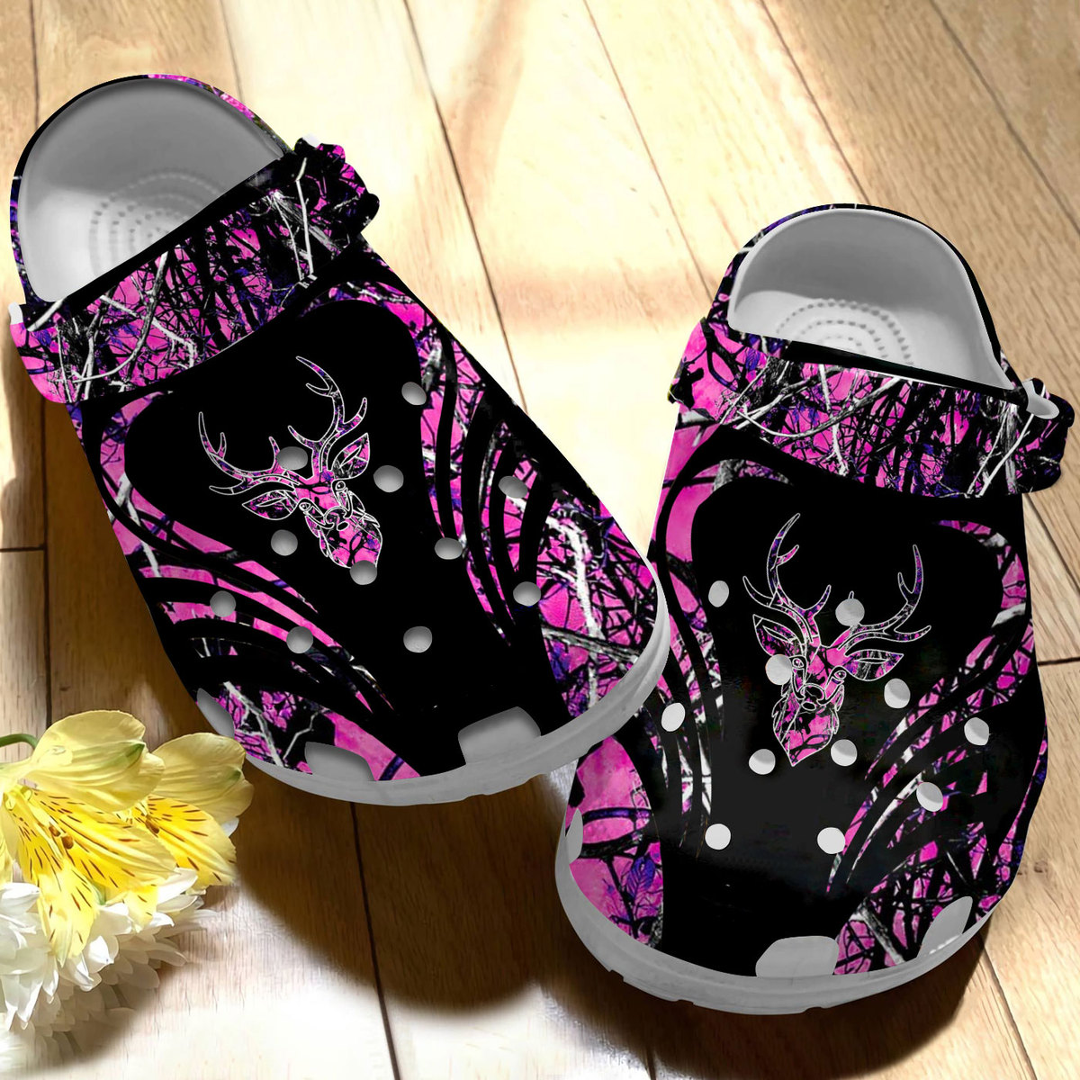 Deer Hunting Animal Crocs Crocband Clogs Shoes Comfortable For Men Women and Kids